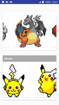 Color by Number Pokemon Pixel Art Screen Shot 0