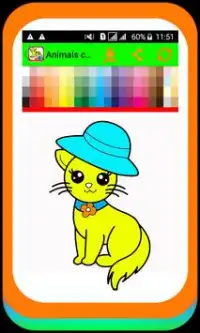 animais para colorir-gato para colorir Screen Shot 6