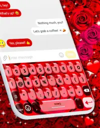Red Rose Keyboard 🌹 Emoji Keyboard Themes Screen Shot 3