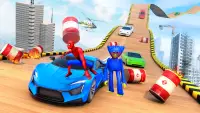 Superhero Car spider Racing Screen Shot 1