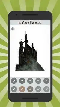 Color by number Castles Pixel Art Screen Shot 3