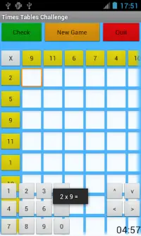 Times Tables Challenge Screen Shot 1