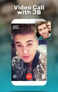 Video Call from Justin bieber Screen Shot 1