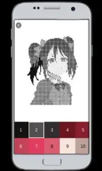 Anime Kawai Color by Number - Pixel Art Screen Shot 2