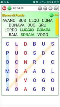 Parole Intrecciate - Italian Word Search Game Screen Shot 5