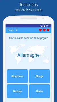 Capitales des pays: Quiz monde Screen Shot 0