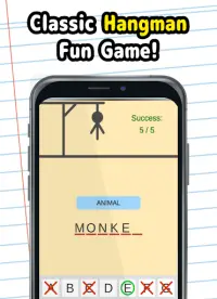 Hangman free: word game Screen Shot 0