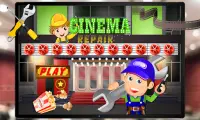 Crazy cinema repair – fix and cleanup game Screen Shot 0