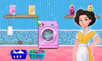 माँ कपड़े धोने की दुकान खेल: कपड़े धोने और सफाई Screen Shot 2