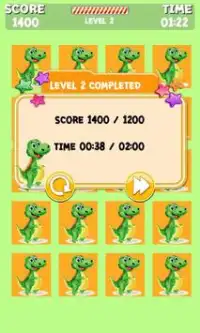 Dinosaur Memory game Screen Shot 2