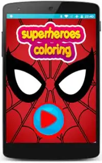 superheroes coloring pages games for kids Screen Shot 0