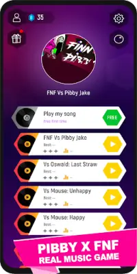 Pibby x FNF Music Tiles Game Screen Shot 1