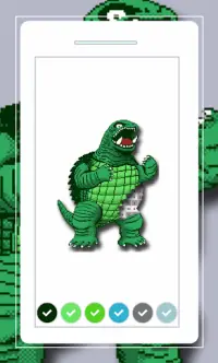 Kaiju Pixel Art Colored By Number Screen Shot 2