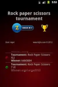 Rock Paper Scissors Tournament Screen Shot 0