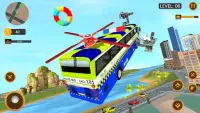 Flying police Bus Public Transport Game 2021 Screen Shot 9