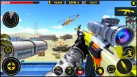 육군 저격 촬영: 전쟁 게임 오프라인 사격 액션 - 기관총 게임, 건 시뮬레이터 Screen Shot 4