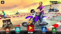 Kids Impossible Water Slide Racing di moto Screen Shot 8