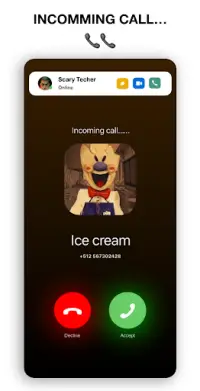 Ice Cream Granny Video Call and Chat   sounds Screen Shot 2