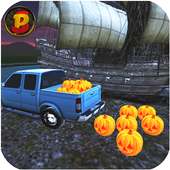 Offroad Pickup Halloween Pumpkin Transporter Truck