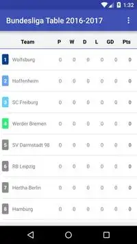 Bundesliga Table 2016-2017 Screen Shot 0