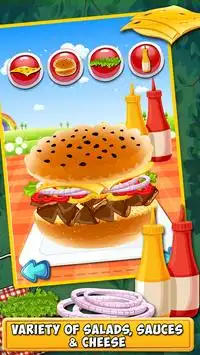 Burger Maker-Cooking games Screen Shot 2