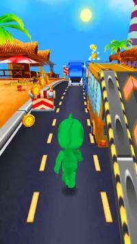 Subway Hero Masks :3D Adventure Run Blue Dash game Screen Shot 2