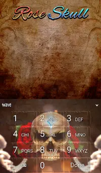 Rose Skull Animated Keyboard   Live Wallpaper Screen Shot 4