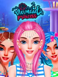 Mermaid Princess MakeUp DressUp Salon Games Screen Shot 1