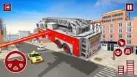 Flying Fire Fighter Rescue Truck Screen Shot 4
