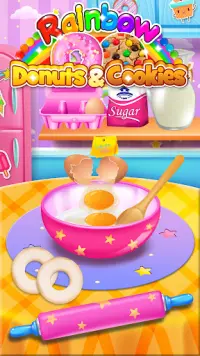 Candy Rainbow Cookies & Donuts Make & Bake Screen Shot 3