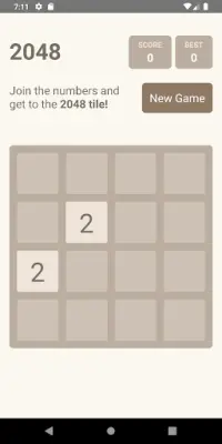 Classic 2048 Puzzle Game Screen Shot 1