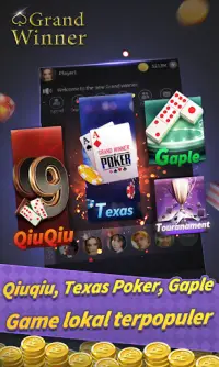 Grand Winner - Domino QiuQiu/Texas Poker/Gaple Screen Shot 0