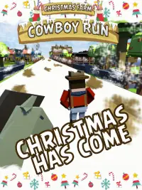 Christmas Farm Cowboy Run Screen Shot 5