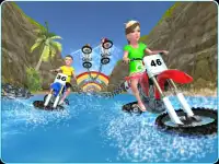 Kids Water Surfing Chained Bike Race Screen Shot 9