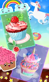 Unicorn Rainbow Cup Cake - Kids Cooking Game Screen Shot 3