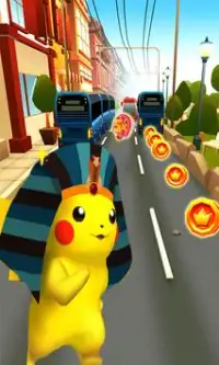 Subway Pikachu City Jumping Screen Shot 2