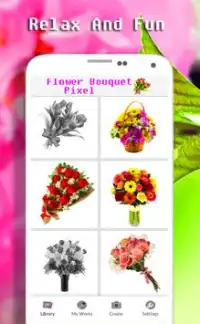 Flower Bouquet Color By Number - Pixel Art Screen Shot 3
