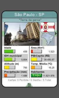 Top Cards - Cidades do Brasil Screen Shot 1