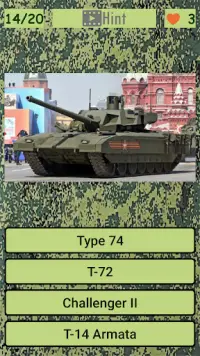 Guess The Tank - Quiz Screen Shot 1