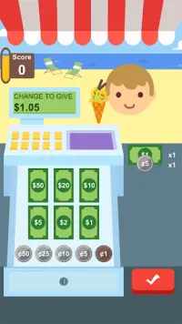 Crazy Cashier: Money learning, Cash register game! Screen Shot 1