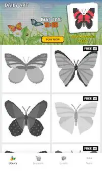 Pixel Art - Coloring Butterfly Screen Shot 0