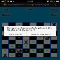 Chess Queen,Rook,Bishop & Knight Problem Screen Shot 15
