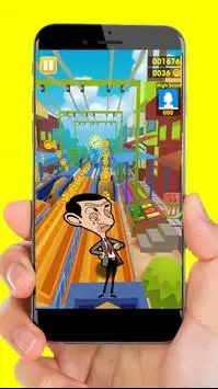 Mr 3D Bean - Subway Run Screen Shot 0