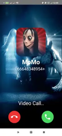 Momo scary fake call video and voice and chat Screen Shot 4