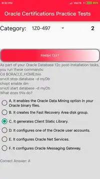 Oracle Certifications Practice Tests Screen Shot 2
