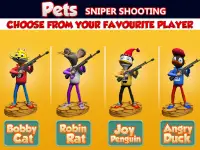 Shooting Pets Sniper - 3D Pixel Gun games for Kids Screen Shot 2