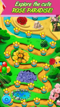 Rose Paradise fun puzzle games free without wifi Screen Shot 1