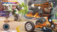 Dragon Robot Car Transform- Police Robot Games 3D Screen Shot 1