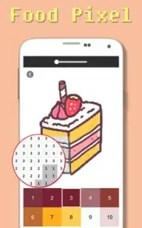 Food Color By Number - Pixel Art Screen Shot 0