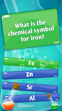 रसायन विज्ञान प्रश्नोत्तरी खेल विज्ञान आवेदन Screen Shot 3